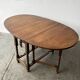 Antique Oak Drop Leaf Gate-leg Table with Barley Twist Legs