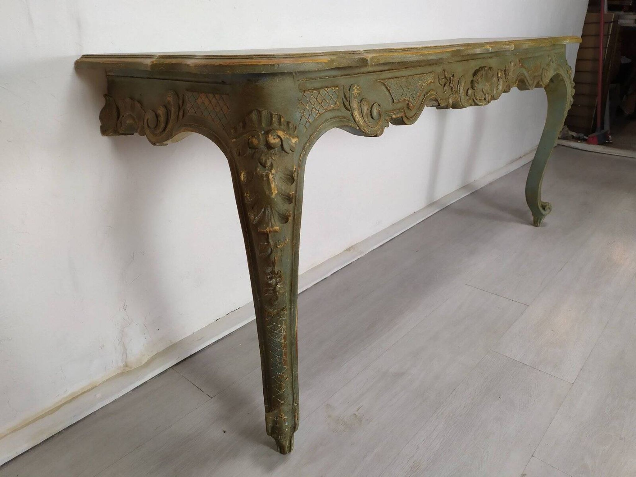 Louis XV style patinated console table