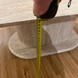 Table base effet travertin