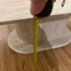 Table base effet travertin