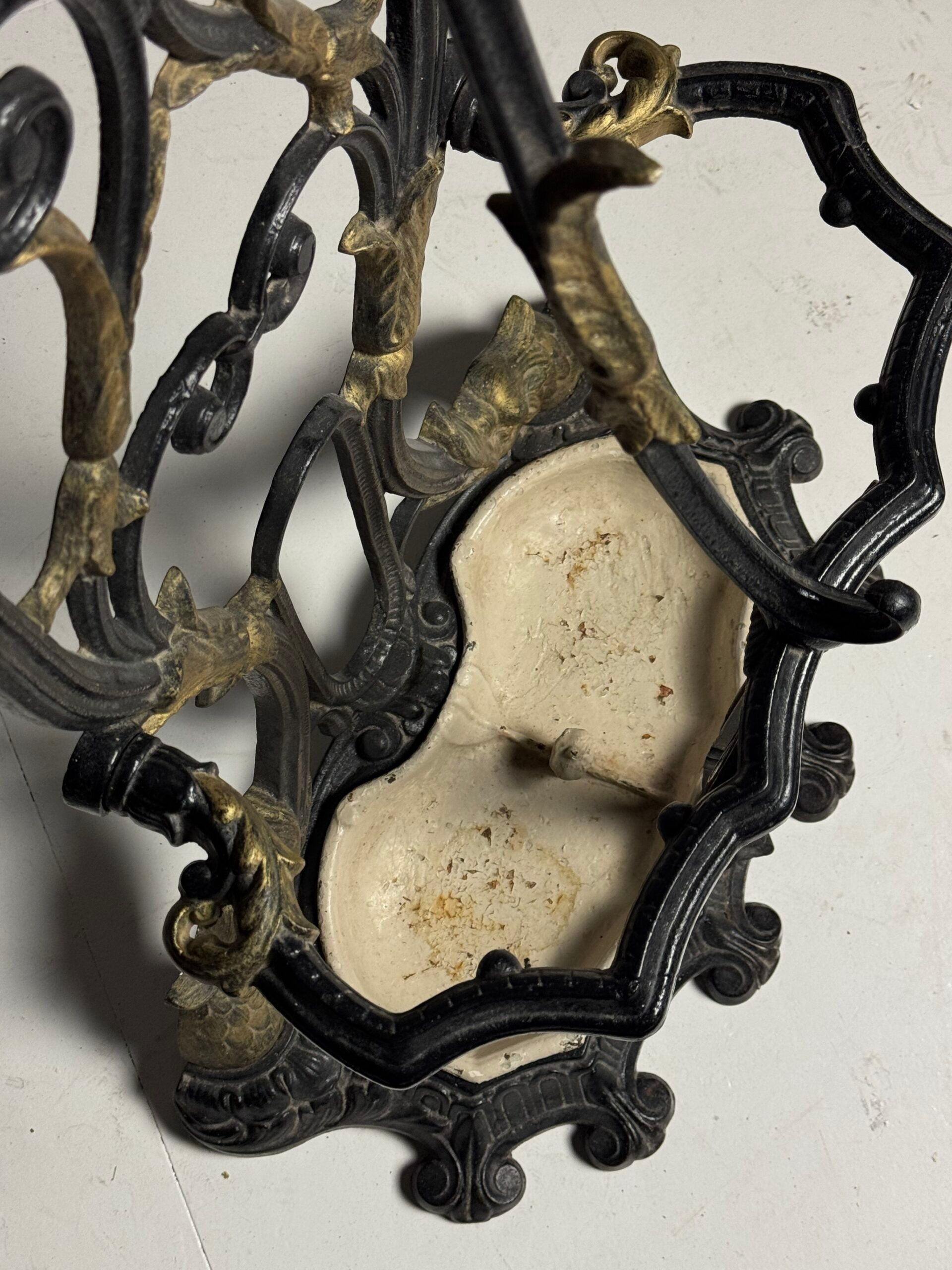 19th century cast iron coat rack