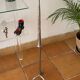 Large silver-plated candlestick on a stand