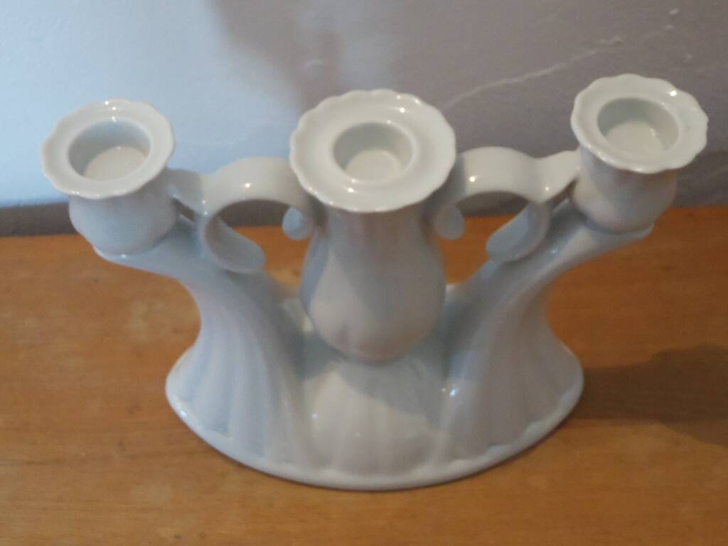 White ceramic candlestick