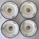 4 iron earth flat plates Salins floral decoration perfect condition