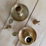Set of 2 brass cellar rat candlesticks