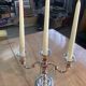 3-pointed silver candlestick with pure silver 1000/1000e
