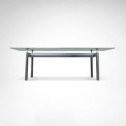 LC6 glass and metal dining table by Le Corbusier et al. for Cassina 1990s