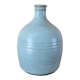 Vase, bouteille, soliflore en grès émaillé vert, Fred Ferry