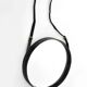 Jacques Adnet pair of circular leather and brass mirrors
