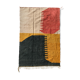 Tapis Kilim berbère marocain écru à aplats colorés 240x140cm