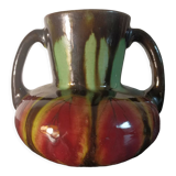 Art Deco ceramic vase signed Henri Delcourt France
