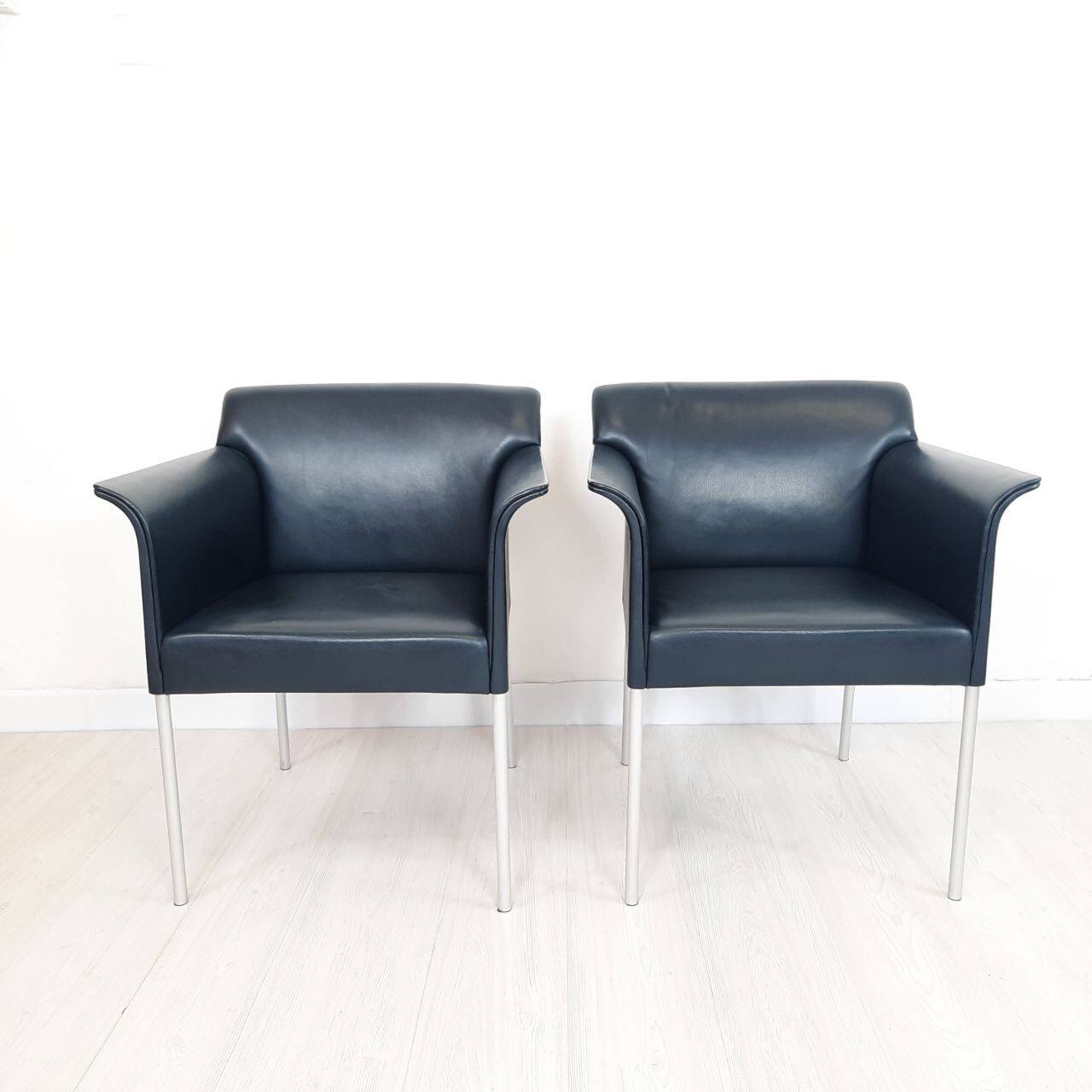 Quatre fauteuils de Matteo Grassi cuir années 1990/2000