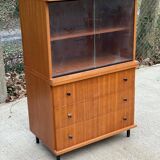 Chest of drawers buffet 2 bodies Scandinavian wooden display cabinet with 3 drawers