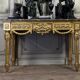 Louis XVI Console in Gilded Wood, Grey Ardennes Marble, 18th Century