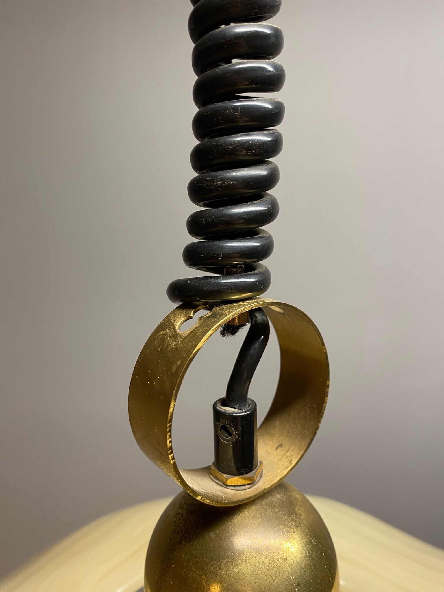 Duża okrągła lampa wisząca regulowana vintage italy 60'