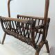 Vintage rattan magazine rack