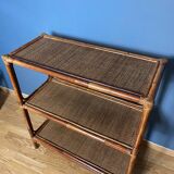 Vintage natural rattan shelf