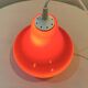 Red Opaline Glass Pendant Light 1970 Space Age Ceiling Lamp Free Form Orange