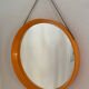 Danish round mirror, made of plastic, 1970s