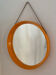 Danish round mirror, made of plastic, 1970s