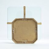 Peter Ghyczy t18 bronze cut glass sidetable, brutalist classic