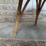 Table basse rotin et verre