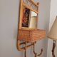 Wall shelf, rattan towel rack