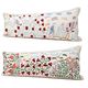 Set of 2 embroidered decorative cushion covers 45x135 cm
