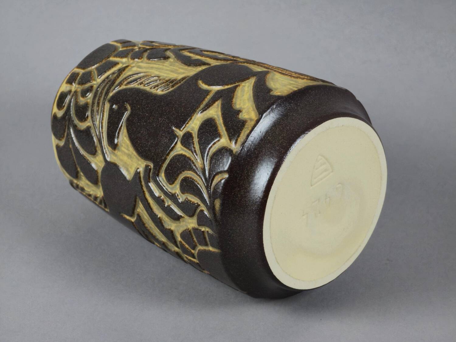 Vintage 1970s Michael Andersen & Son Bornholm Handmade Stoneware Vase.