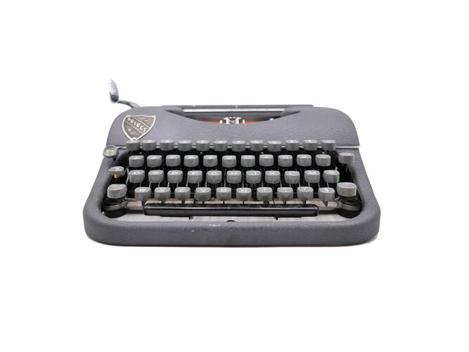 Machine à écrire japy Select vintage grise révisée ruban neuf
