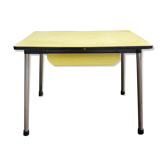 Yellow formica table 1960