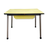 Yellow formica table 1960