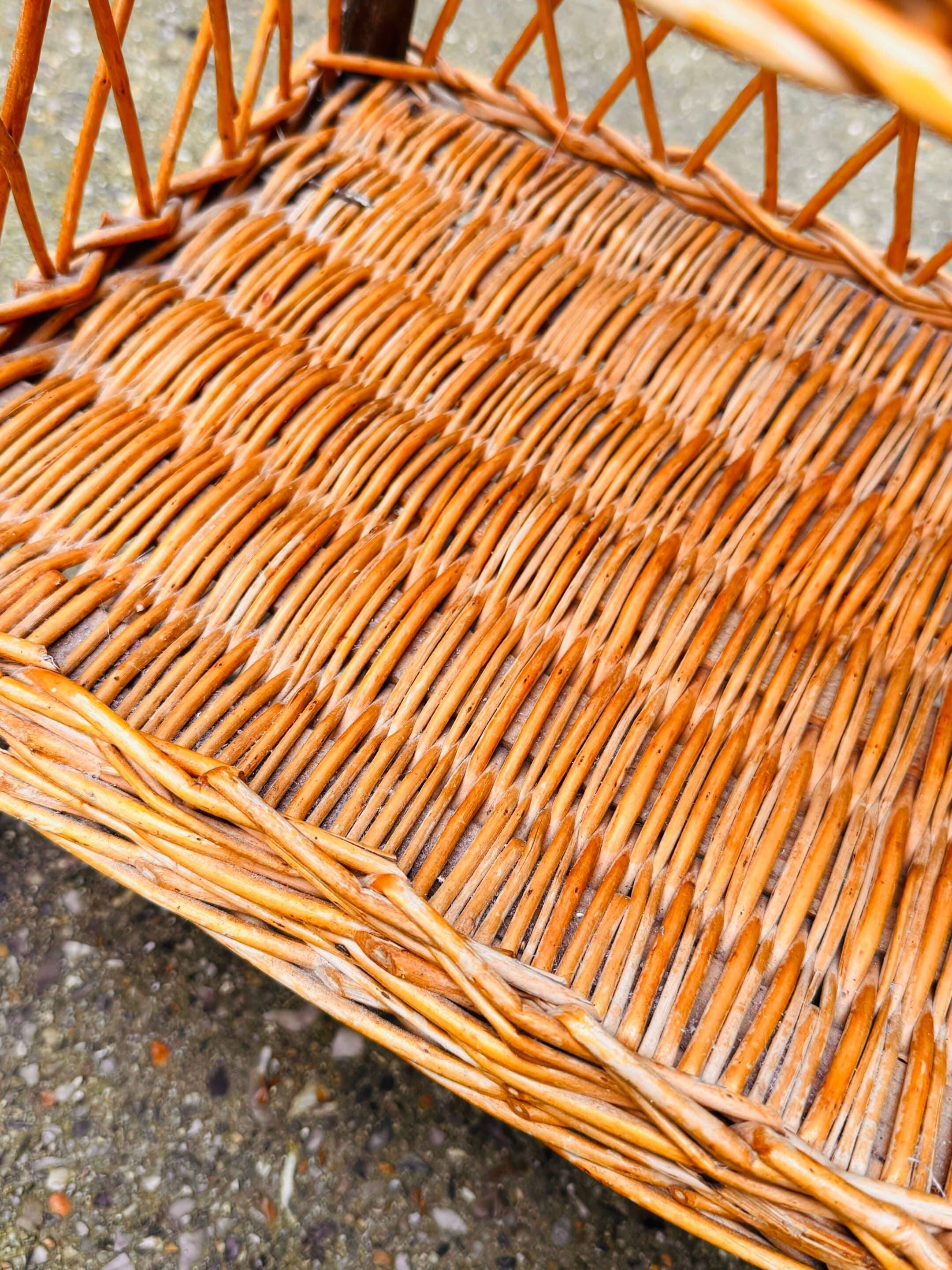 Occasional table, wicker side table.