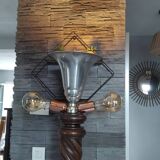 Vintage art deco design floor lamp in the style of Charles Dudouyt