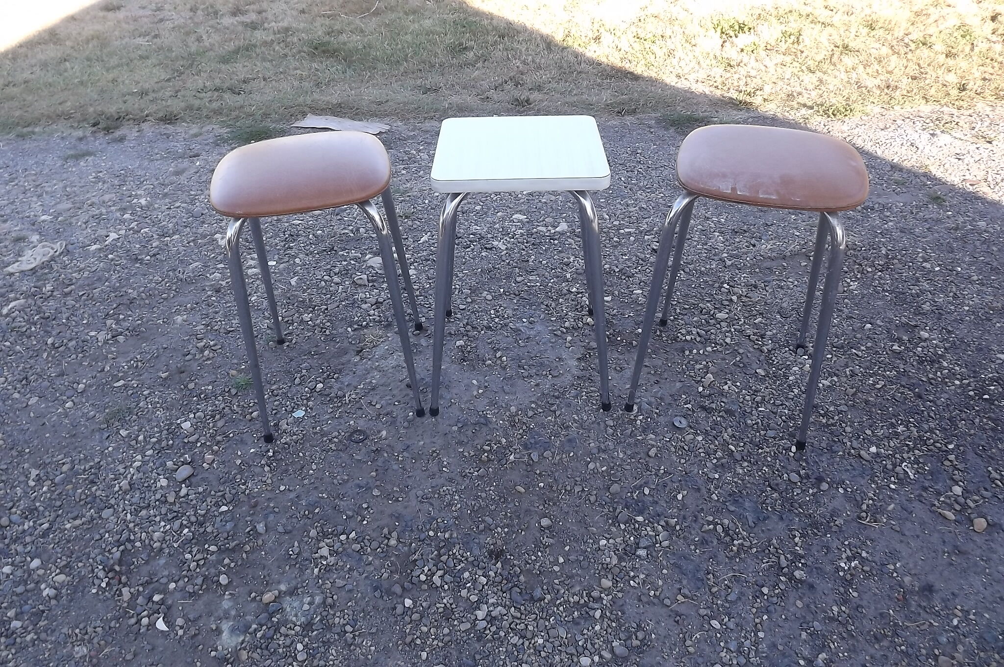 Tabouret en formica vintage