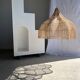 Rattan pendant lamp in the shape of a flower