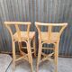 Vintage rattan wicker bar + 2 bar stools