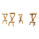 Mid century brutalist bar stools, 1960s - set of 4
