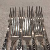 7 forks 800 silver Swiss goldsmith Jezler model Muguet