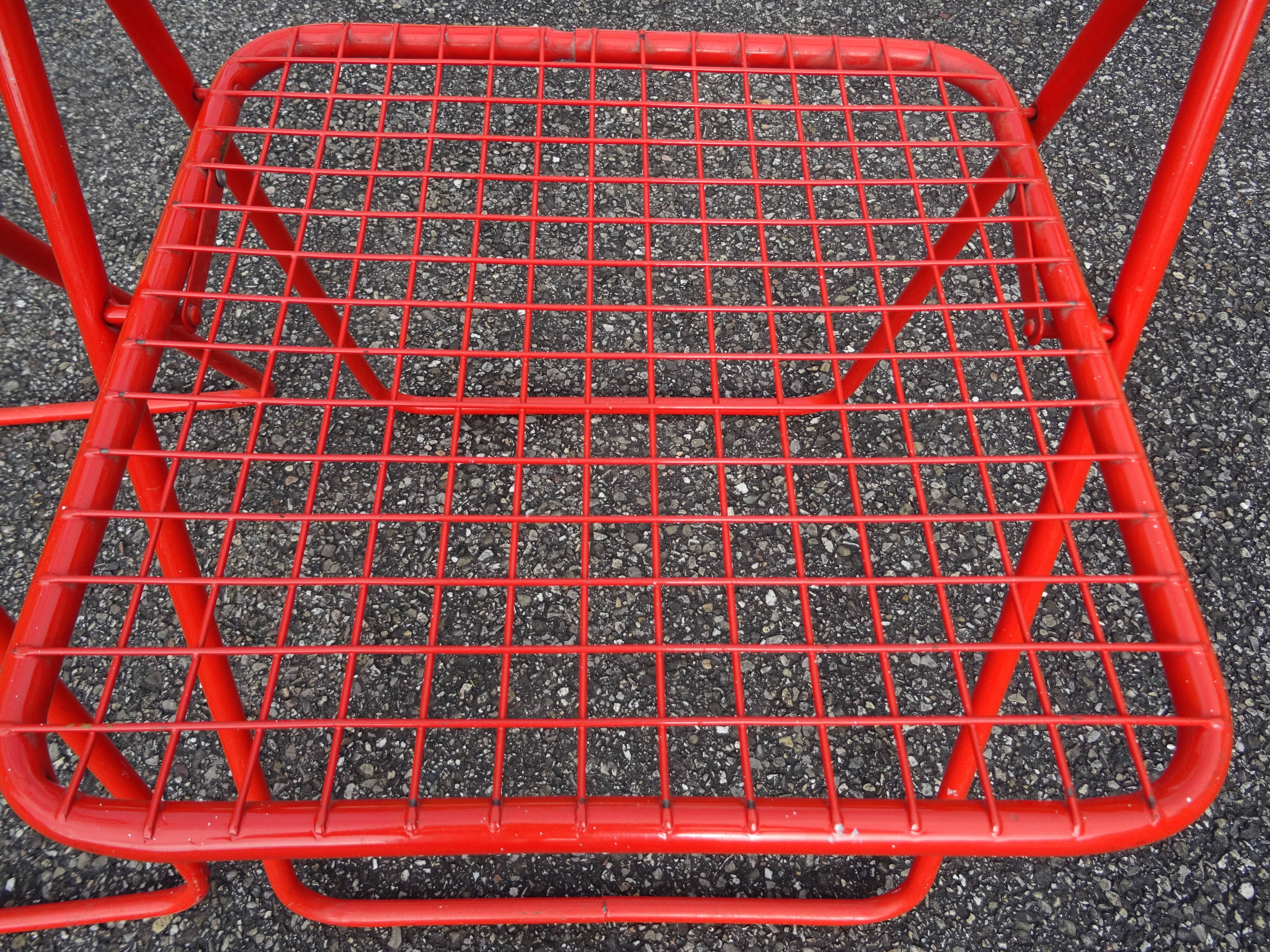 Pair of folding chairs Ted Net N. Gamelgaard 80s Ikéa