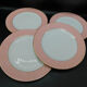 Set de 4 assiettes plates - L'Amandinoise - Rose pastel