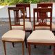 8 Louis XVI chairs in solid wood and beige fabric