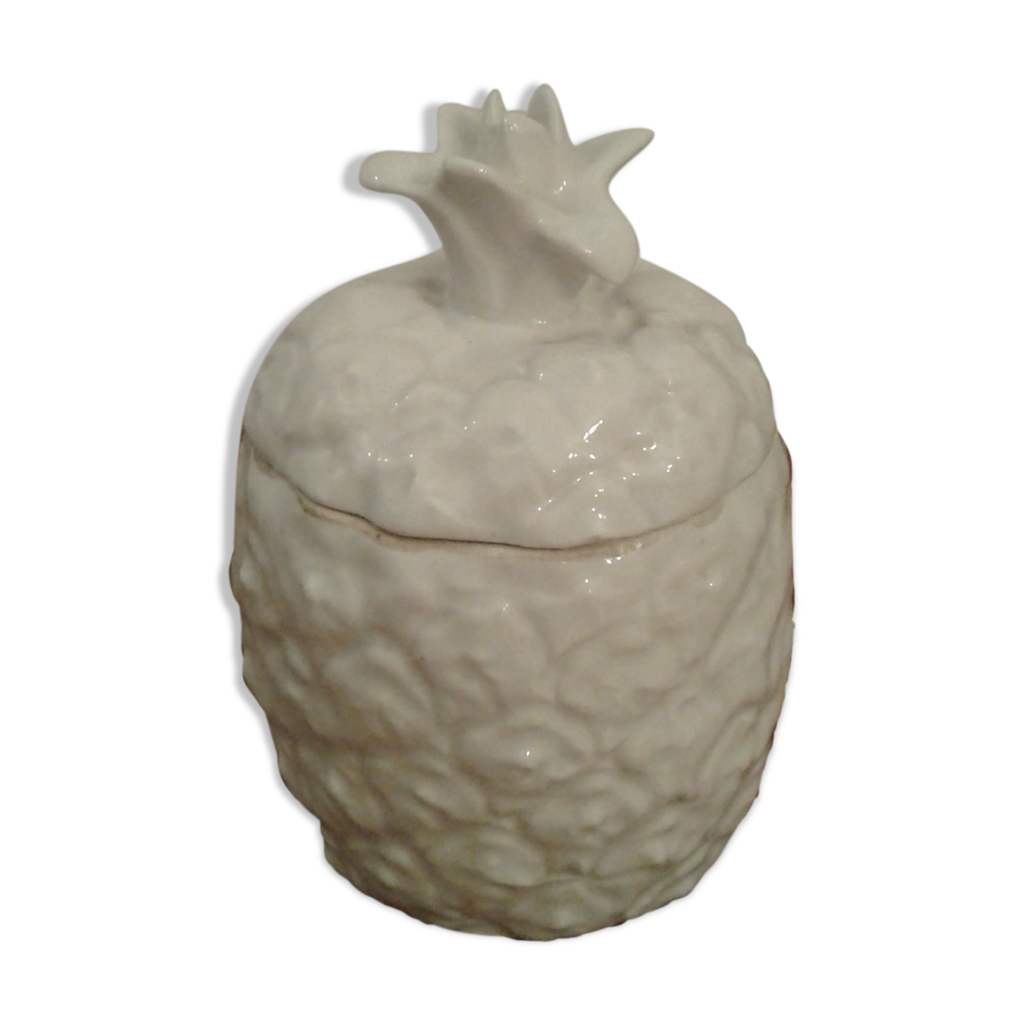 Vintage pineapple pot with lid
