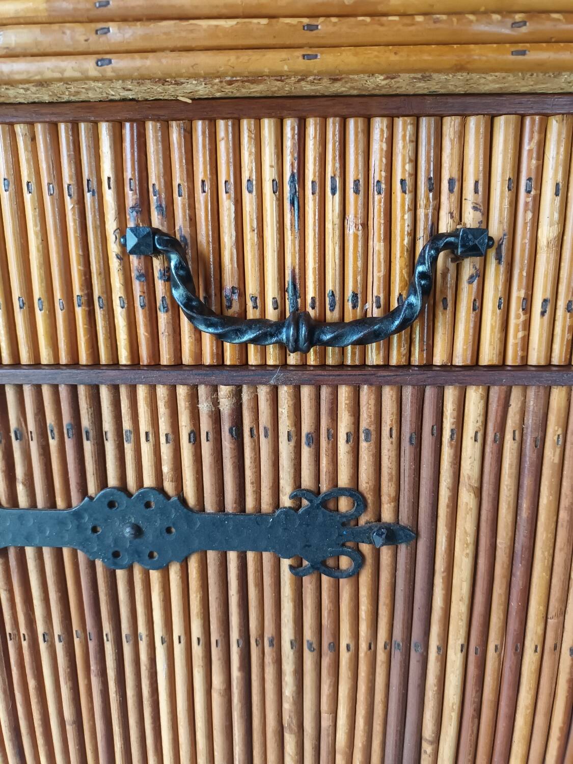 Vintage rattan sideboard