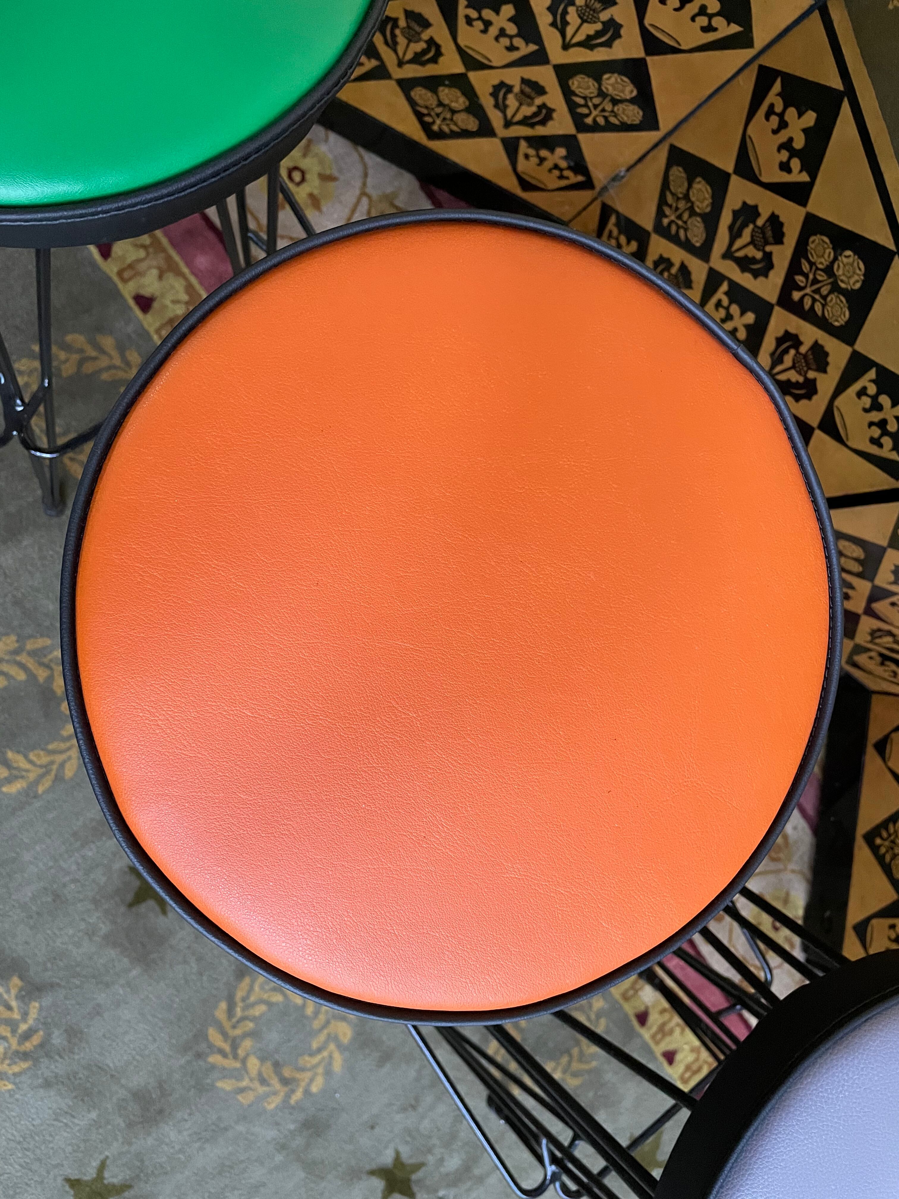 4 restored "Eiffel" model bar stools