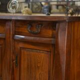 Brutalist sideboard in elm by Aranjou 1950s