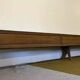 Church bench with paneled backs, 19th century, circa 1880