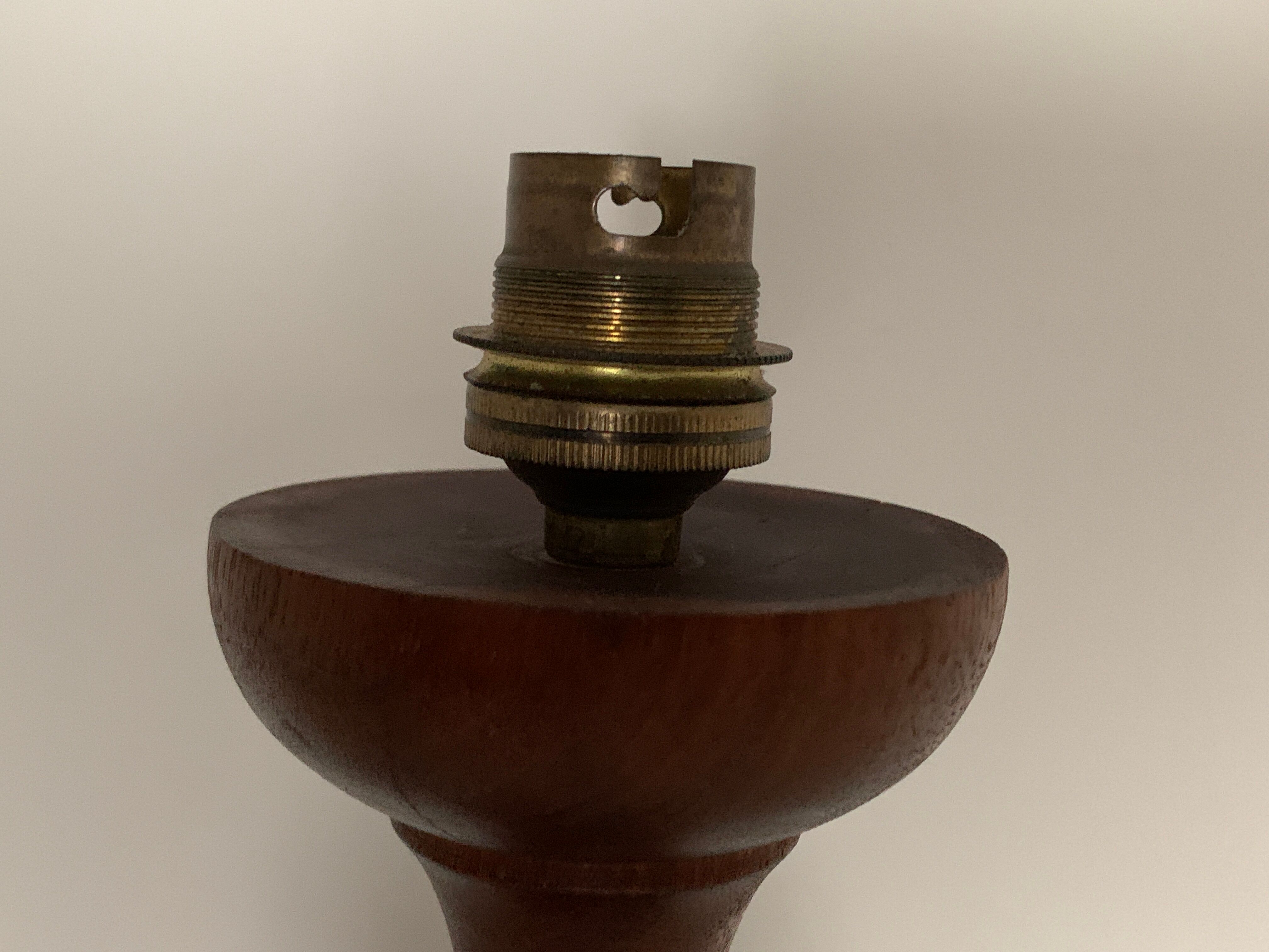Turned wooden lamp foot
