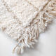 Moroccan Berber carpet blessed ouarain ecru plain with engraved diamonds 300x207cm