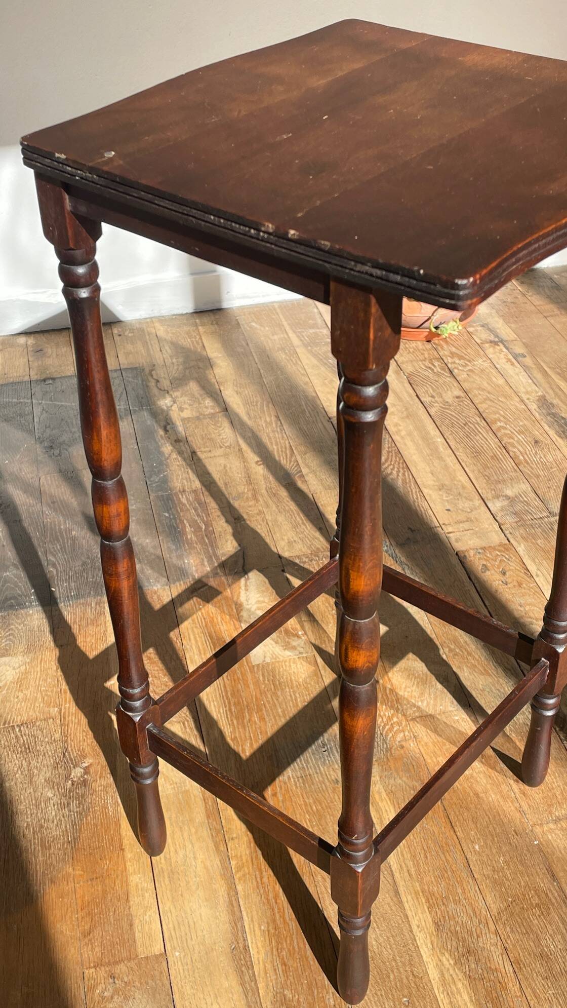 Turned Wood Style Bedside Table